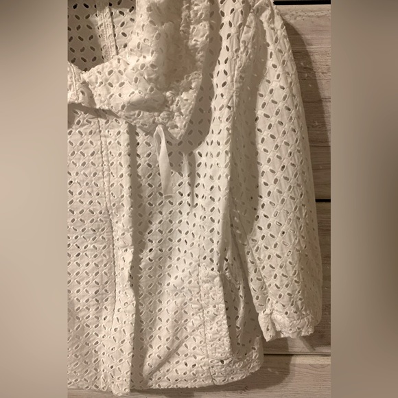 Ann Taylor Loft White Zip Up Top - Picture 5 of 6